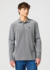 Męska Koszulka Wrangler LS Refined Polo Black 112357204 W8F3011936